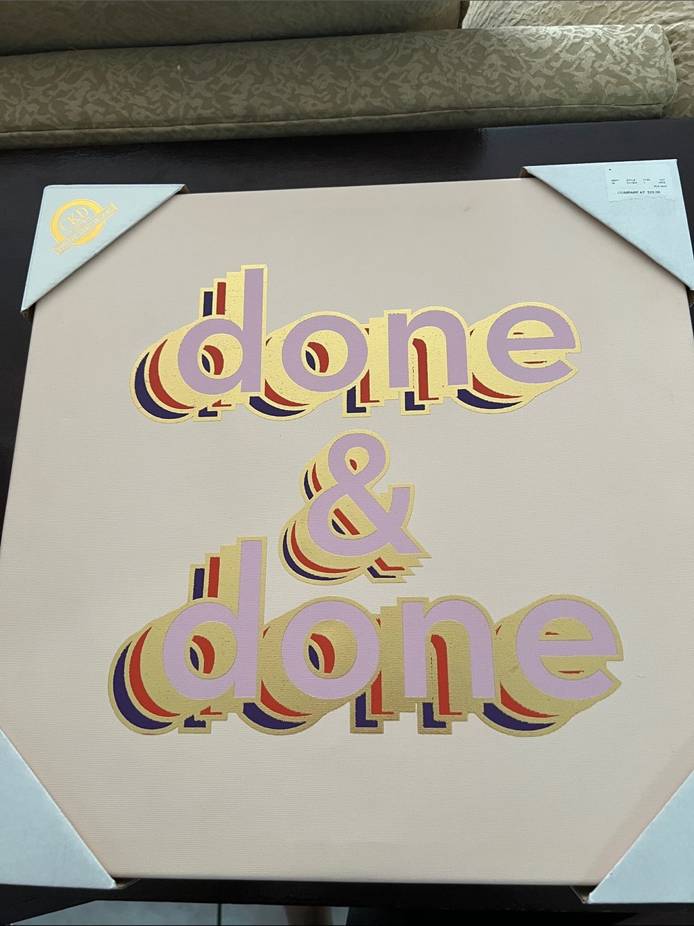 Done & Done Pink Layered Retro Wall Art